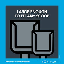 Load image into Gallery viewer, Boxiecat Scoop & Tie Litter Bags – Cat Litter Clump & Poop Bags – Leakproof - Large to Fit Any Scoop – Handles to Conveniently Tie Seal in Odors - Unscented