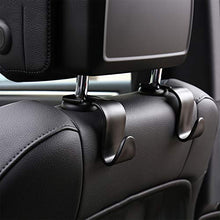 Load image into Gallery viewer, LivTee Black Car Back Seat Headrest Hooks for Car Handbag Clothes Coats Grocery Bags, 4-Pack