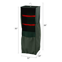 Load image into Gallery viewer, TINY TIM TOTES Paper Organizer-4-Sided Station-Storage Compartments for 30” Rolls, Ribbon, Bows, Bags & More Elf Stor Double Sided | Hanging Gift Wrap and Bag Organizer | Space Saving |, Green