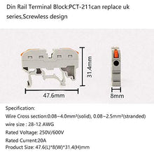 Load image into Gallery viewer, UOHGDPY DIN Rail Terminal Blocks kit,Universal Compact Wire Wiring Connector (20 pcs connectors+2 pcs Article in Parallel+ 2 pcs Digital Identification+20 pcs Screw)