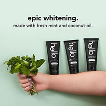Load image into Gallery viewer, hello Activated Charcoal Epic Teeth Whitening Fluoride Free Toothpaste, Fresh Mint and Coconut Oil, Vegan, SLS Free, Gluten Free and Peroxide Free, 4 Oz, Pack of 4