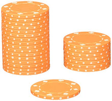 Load image into Gallery viewer, Brybelly Suited Poker Chips (50-Piece), Orange, 11.5gm