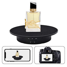 Load image into Gallery viewer, JAYEGT Motorized Rotating Display Stand, 20CM /Load 8KG, 360 Degree Electric Rotating Turntable for Photography Products, Jewelry, 3D Model,with 5 Colors Backgrounds- Black