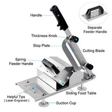 Load image into Gallery viewer, Manual Frozen Meat Slicer, befen Stainless Steel Meat Cutter Beef Mutton Roll Meat Food Slicer Slicing Machine for Home Cooking Kit of Hot Pot Shabu Shabu