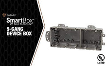 Load image into Gallery viewer, Madison Electric Products MSBMMT5G 5 Gang Multi Mount Device Box with Depth Adjustable, Heavy Duty 42lb , Gray