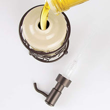 Load image into Gallery viewer, iDesign Twigz Ceramic and Metal Liquid Soap Pump and Lotion Dispenser for Kitchen, Bathroom, Sink, Vanity, 4.5" x 4.5" x 8.5", Vanilla and Bronze