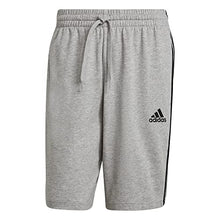 Load image into Gallery viewer, adidas Men's Tall Size Essentials 3-Stripes Shorts, Medium Grey Heather/Black