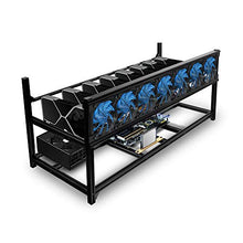 Load image into Gallery viewer, Kingwin Bitcoin Miner Rig Case W/ 6, or 8 GPU Mining Stackable Frame - Expert Crypto Mining Rack W/ Placement for Motherboard for Mining - Air Convection to Improve GPU Cryptocurrency (8 GPU)