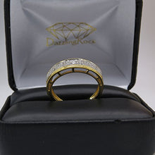 Load image into Gallery viewer, Dazzlingrock Collection 0.25 Carat (ctw) Round White Diamond Men's Hip Hop Anniversary Wedding Band 1/4 CT, 10K Yellow Gold, Size 7