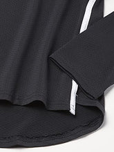 Load image into Gallery viewer, Under Armour Girls' HeatGear Armour Long Sleeve T-Shirt , Black (001)/White , Youth Medium