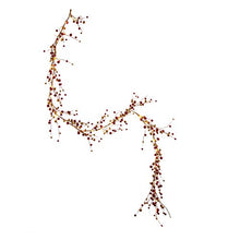 Load image into Gallery viewer, Christmas Garland with Lights - 6 Ft, Battery Operated, 100 LED Lights, Red and Gold Pip Berry Branch, Primitive/Farmhouse Style, Lighted Indoor Holiday Decor for Table or Fireplace Mantle