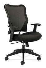 Load image into Gallery viewer, HON Wave Mesh High-Back Task Chair, with Height-Adjustable Arms, in Black (HVL702)