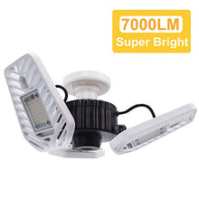 Load image into Gallery viewer, HUNHUN LED Garage Lights, Deformable LED Garage Ceiling Lights 7000 Lumens, 60W CRI 80 Led Shop Lights for Garage, Adjustable Garage Lights, Led Garage Lighting (5000K Daylight, 1-Pack)