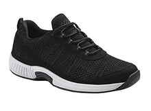 Load image into Gallery viewer, Orthofeet Proven Heel and Foot Pain Relief. Extended Widths. Best Orthopedic Walking Shoes Plantar Fasciitis Diabetic Men’s Sneakers Lava Black