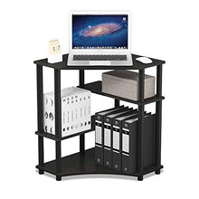 Load image into Gallery viewer, FURINNO Turn-N-Tube Space Saving, Corner Desk, Espresso/Black