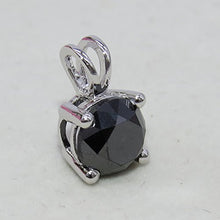 Load image into Gallery viewer, Dazzlingrock Collection 2.00 Carat (ctw) 18K Round Cut Black Diamond Ladies Solitaire Pendant 2 CT, White Gold