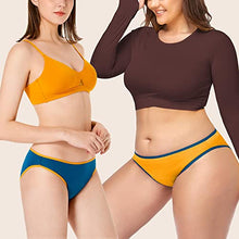 Load image into Gallery viewer, Neione Absorbent Period Underwear Girls Panties Menstrual High-Cut Bikinis 5 Pack Wondergirl XS