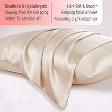 Load image into Gallery viewer, Ravmix 100% Pure Natural Mulberry Silk Pillowcase for Hair and Skin King Size, 21 Momme 600TC Hypoallergenic Both Sides Soft Breathable with Hidden Zipper, 20×36 inches, 1PCS, Beige