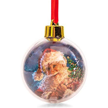Load image into Gallery viewer, Clear Christmas Picture Frames, Ball Ornaments (3 x 3.9 Inches, 4 Pack)