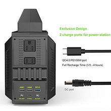 Load image into Gallery viewer, A-MIND Portable Power Station 300w 80000mAh Solar Camping Generators 296Wh Lithium Battery Power Supply Pure Sine Wave 110v/300w(Peak 600w) AC Outlet QC 3.0 for Outdoors Camping Travel Emergency