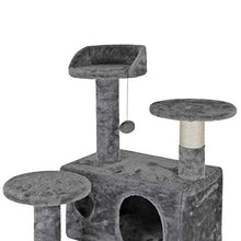 Load image into Gallery viewer, Nova Microdermabrasion 53 Inches Multi-Level Cat Tree Stand House Furniture Kittens Activity Tower with Scratching Posts Kitty Pet Play House (Grey)