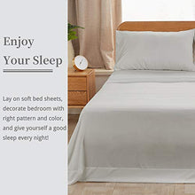 Load image into Gallery viewer, Hallmark Bed Sheets Set Twin Size - Soft Brushed Microfiber Sheets Grey Bed Sheets Twin Set Deep Pocket 14 Inches, Wrinkle Free and Hypoallergenic - 3 Piece Set, Twin, Light Grey