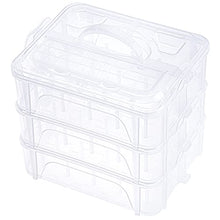 Load image into Gallery viewer, New brothread 3 Layers Stackable Clear Storage Box/Organizer for Holding 60 Spools Home Embroidery & Sewing Thread and Other Embroidery Sewing Crafts (Spool Size Requirement: H≤2.2"; W≤1.69")
