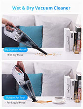 Load image into Gallery viewer, Homasy Handheld Vacuum Cordless, 8Kpa Hand Vacuum with Powerful Cyclonic Suction, Portable Vacuum Cleaner with Long Lasting up to 30mins (Wet&Dry, 3H Charging) for Pet Hair, Dust,Gravel,Home Cleaning