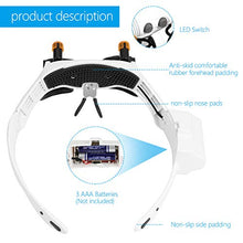 Load image into Gallery viewer, Winkeyes Magnifying Glass LED Illumination Double Eyes Jewelers Magnifying Glass Head-Mounted Watch Repair Magnifier Glasses Loupe Headband Magnifier with 7 Pair Replaceable Lenses 2X - 15X