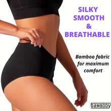 Load image into Gallery viewer, Bambody Absorbent Panty: Period Panties/Maternity & Postpartum Underwear (LARGE, 3 PACK (BLACK))