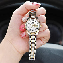 Load image into Gallery viewer, Small Dial Silver and Gold Watches for Women,Fashion Ladies Day and Date Watch,Stainless Steel Lady Wristwatch Large Number,OLEVS Waterproof Woman Watches Two Tone Dress Female Watch relojes de Mujer