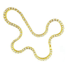 Load image into Gallery viewer, HH Bling Empire Unisex Iced Out Hip Hop Silver Gold Artificial Diamond cz Tennis Chain 16 18 20 22 24 30 Inches (1 Row - Gold, 18)