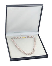 Load image into Gallery viewer, THE PEARL SOURCE 14K Gold 8-9mm AAA Quality Pink Freshwater Cultured Pearl Necklace for Women in 18" Princess Length
