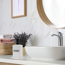 Load image into Gallery viewer, Granrosi Soap Dispenser for Kitchen Sink, Set of 2 Hand & Dish Soap Dispenser for Bathroom Counter, Refillable Ceramic Liquid and Foam Soap Pump, Leak Proof, Farmhouse Decor, 3.4 x 2 x 7 in (White)