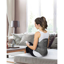Load image into Gallery viewer, Sunbeam Heating Pad Back Wrap with Adjustable Strap | Contoured for Back Pain Relief | 4 Heat Settings with 2 Hour Auto Off | 23 x 15 Inch, Slate Grey