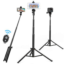 Load image into Gallery viewer, Selfie Stick Tripod 52 Inch Cell Phone Tripod Stand with Bluetooth Remote Smartphone for iPhone 11 Xs X 6 7 8, Android Cellphone Gopro Camera Mount Portable Monopod Feet Travel Lightweight
