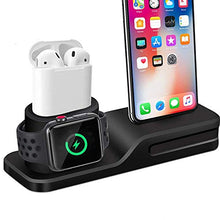 Load image into Gallery viewer, ACHICOO 3 in 1 Charging Dock Holder for i-Phone X 8 7 Silicone Charging Stand Dock Station for A-pple Watch Air-Pods Electronic Phone Computer Products for Travel/Work