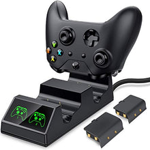 Load image into Gallery viewer, Controller Charger for Xbox One, Controller Charging Station Compatible with Xbox One/X/S Elite Controller, Dual Charging Dock with 2X1200mAh Rechargeable Battery