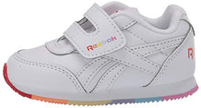 Load image into Gallery viewer, Reebok Baby-Girl's Royal Cljog 2 KC Sneaker, White/Radiant Red/Sunbaked Orange, 10 M US Infant