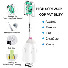 Load image into Gallery viewer, Toptheway Replacement Brush Heads for Sonicare E-Series Essence Xtreme Elite Advance and CleanCare Screw-On Toothbrush Handles HX7022/66, 6 Pack