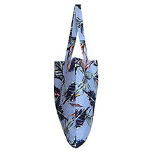 Load image into Gallery viewer, Canvas Tote Bags - Reusable Grocery Bag - Printed Cotton Shopping Bag - Eco Friendly Super Strong Reusable Washable Bags 19x16.5 Inches LT BLUE LEAFs, 12.5 Inch Handle