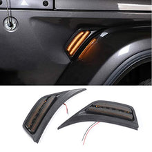Load image into Gallery viewer, Voodonala for Jeep JL LED Fender Marker Lights, Side Turn Signal Lamp for 2018-2022 Jeep Wrangler JL JLU Gladiator JT, Smoke Lens 2pcs
