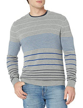 Load image into Gallery viewer, Goodthreads Men's Soft Cotton Multi-Color Striped Crewneck Sweater, Grey Gradient, X-Large