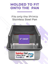 Load image into Gallery viewer, iPrimio Enclosed Sides Stainless Steel Cat XL Litter Box Keep Litter in The Pan - Never Absorbs Odor, Stains, or Rusts - No Residue Build Up - Easy Cleaning Litterbox Designed by Cat Owners