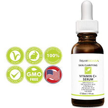 Load image into Gallery viewer, Vitamin C Serum Plus 5% Hyaluronic Acid, 2.5% Retinol, 2% Salicylic Acid, 3.5% Niacinamide, 10% MSM, 20% Vitamin C - Anti Aging Anti Wrinkle Skin Clearing Serum Organic Skin Care for Face and Eyes 1oz