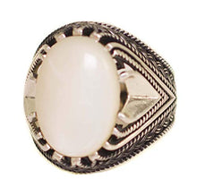 Load image into Gallery viewer, Falcon Jewelry 925 Sterling Silver Mens Ring, Natural Moonstone, Blood Stone, Emerald, Amethyst, Pearl Stone, Free Express Shipping