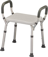 Load image into Gallery viewer, NOVA Medical Products Shower and Bath Chair with Arms, Quick & Easy Tools Free Assembly, Lightweight and Seat Height Adjustable, Great for Travel, White