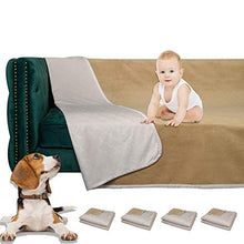 Load image into Gallery viewer, W-ZONE Waterproof Dog Bed Cover Pet Blanket for Furniture Bed Couch Sofa Reversible (5282, Cream+Sand)