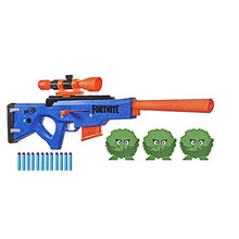 Load image into Gallery viewer, NERF Fortnite BASR-R Bolt Action Blaster -- Includes 3 Bush Targets, Removable Scope, Removable 6-Dart Clip, 6 Official Elite Darts