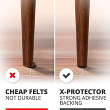 Load image into Gallery viewer, Felt Furniture Pads X-PROTECTOR - 48 Premium Felt Pads Floor Protector Brown - Chair Felts Pads for Furniture Feet Wood Floors - Best Furniture Pads for Hardwood Floors - Protect Your Wood Floors!